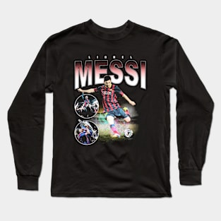 Lionel Messi Vintage Bootleg Long Sleeve T-Shirt